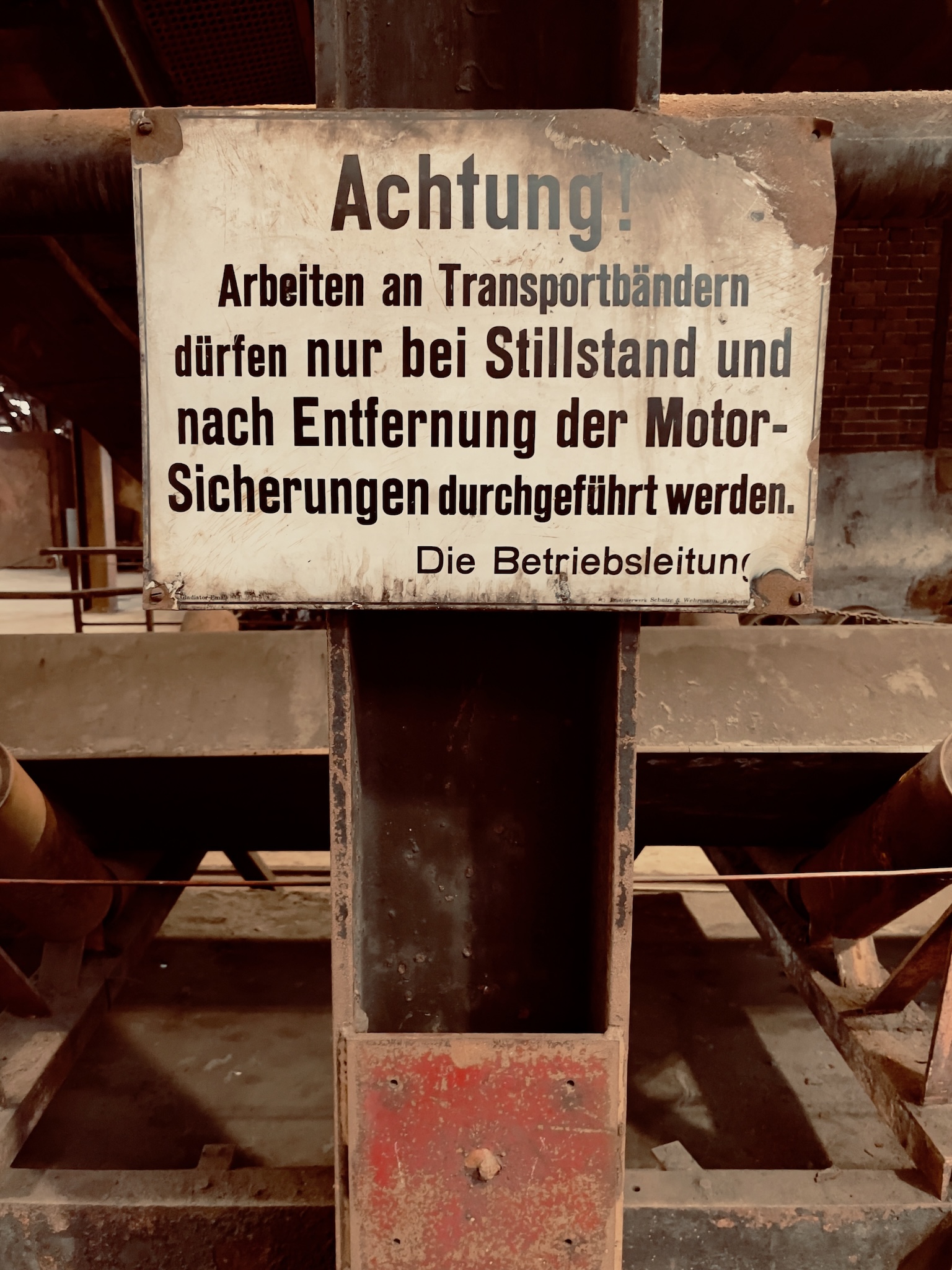 Zeche Zollverein - Hinweisschild